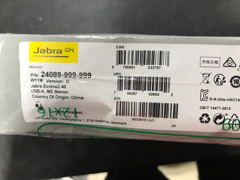 Photo 3 of Jabra Evolve2 40 UC Wired Headphones, USB-A, Stereo, Black – Telework Headset for Calls and Music, Enhanced All-Day Comfort, Passive Noise Cancelling Headphones, UC-Optimized with USB-A Connection