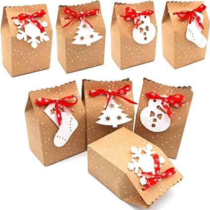 Photo 1 of 24 Pack Christmas Bags for Gift, Premium Christmas Goodies Bags Bulk for Xmas Party Supplies
