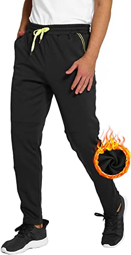 Photo 1 of HODOSPORTS Mens Fleece Sweatpants Zipper Pockets Joggers Workout Pants 3XL