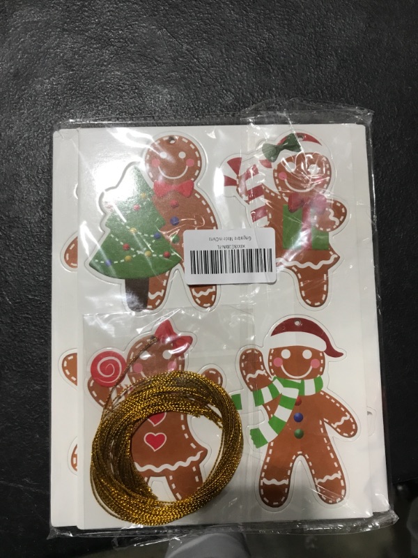 Photo 2 of 24 Pcs Gingerbread Christmas Ornaments Gingerbread Christmas Decor - Gingerbread House Decorations Kit Jbr