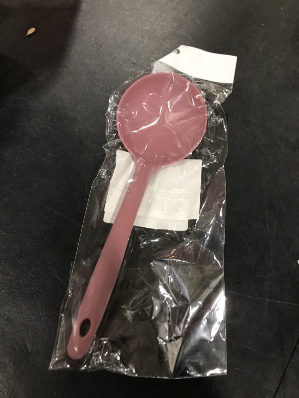 Photo 1 of [Codecozy] Silicone Ladle Spoon for Cooking and Serving Soup, Stew, Gravy & Chili - 482°F Heat-Resistant, BPA-Free, Dishwasher Safe PINK 