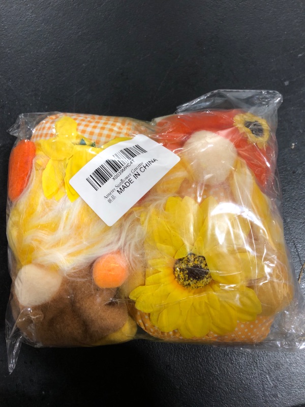 Photo 2 of Ameter Thanksgiving Gnomes Decorations, 2pcs Sunflower Plush Thanksgiving Gnomes, Fall Gnomes Decorations for Home Kitchen Shelf Party Table Decorations for Office