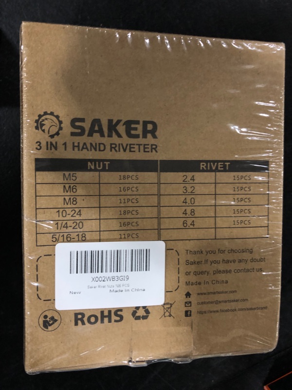 Photo 3 of Saker 3 in 1 Heavy Duty Riveter (Rivet Nuts 165 PCS)