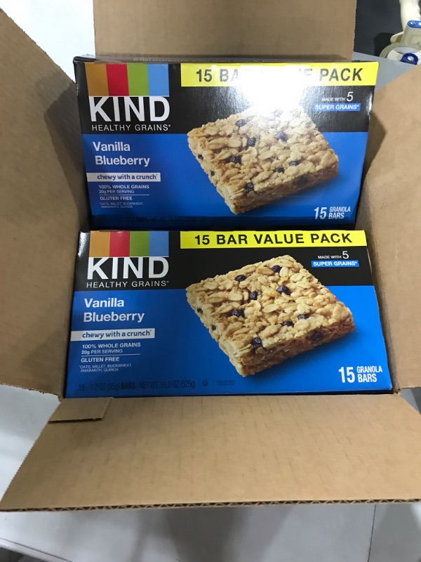 Photo 2 of  - exp - jan 5 - 2023  - KIND Healthy Grains Bars, Vanilla Blueberry, 1.2 Ounce, 60 Count, Gluten Free Vanilla Blueberry 1.2 Ounce (Pack of 60)