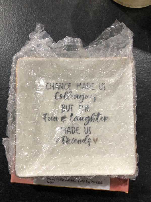 Photo 1 of 2 of the Friends Gift for Women Coworker Gift Birthday Gift Chance Made Us Colleagues Ring Dish Going Away Gifts Retirement Gift Thanksgiving Christmas for Friend Female Coworker
