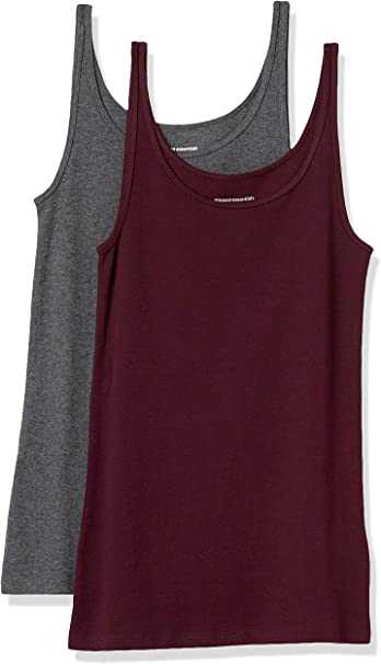 Photo 1 of Amazon Essentials Women's Slim-Fit Thin Strap Tank, Pack of 2---SIZE L