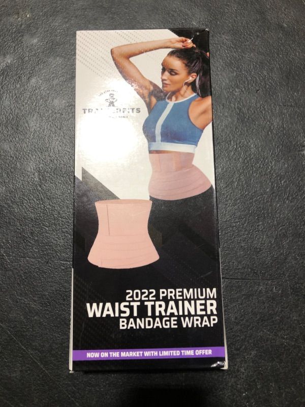 Photo 2 of Body wrap Waist Trainer I TRAINERFITS Waist Wrap for Weight Loss, Postpartum Recovery and Gym Accessory I Skin Tone Stomach wrap and Body wrap for Under Clothing Transparency