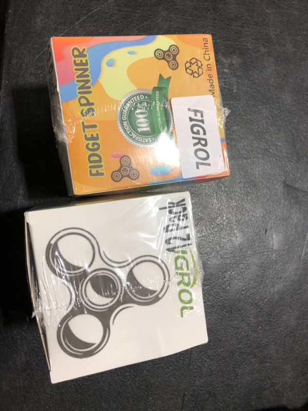 Photo 1 of 2 PACK FIGROL Light Up Fidget Spinner Rings 12 Pack , Goodie Bag Stuffers LED Light Up Hand Spinner Rings, Glow in The Dark Party Supplies Return Gifts for Kids Birthday Christmas Party Favors
