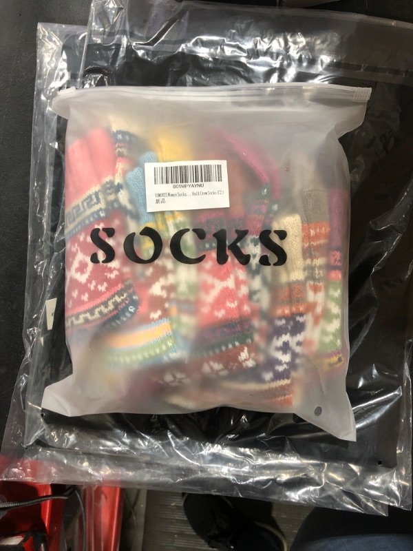 Photo 2 of YOMORES Women Socks 5 Pack Thick Vintage Style Cotton Knitting Wool Warm Winter Fall Crew Socks(C2?