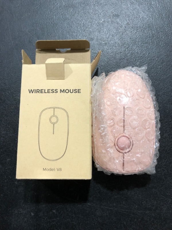 Photo 1 of RGB Wireless Mouse, Slim Rechargeable Wireless Mouse for Laptop, 2.4G Portable USB Cordless Computer Mouse with Simplified 3 Buttons, Adjustable DPI for Notebook, Mac, PC,