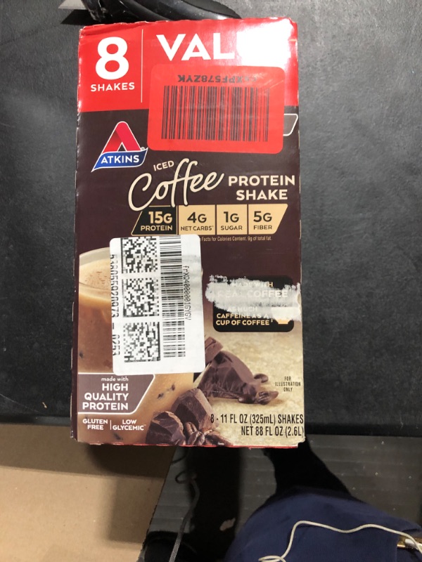 Photo 1 of Atkins Mocha Latte Protein-Rich Shake. With Protein. Keto-Friendly and Gluten Free. Value Pack. (8 Shakes)*Packaging May Vary EXP 3/4/2023