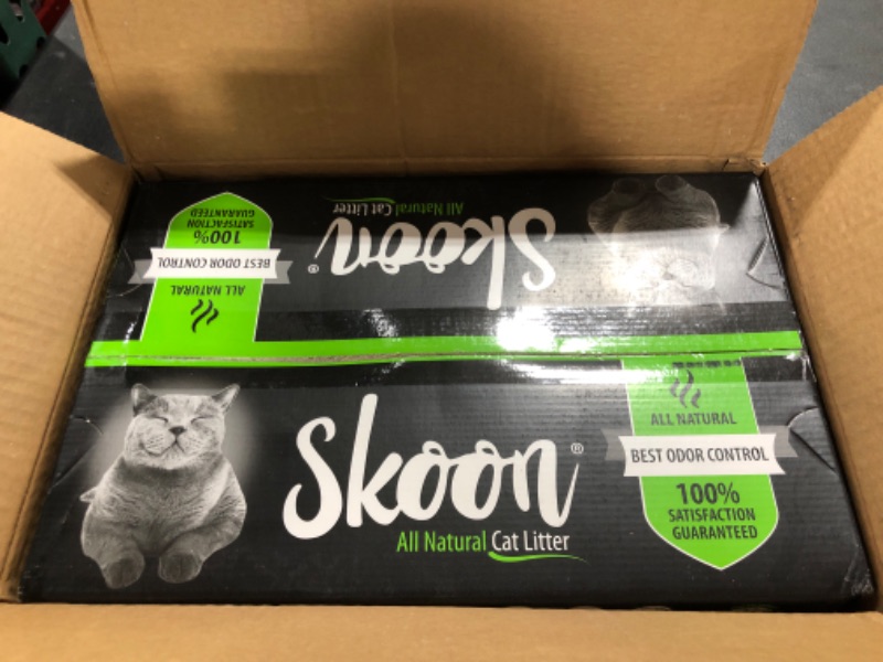 Photo 1 of (2 Std Boxes) Skoon All-Natural Medium Disposable Cat Litter Box, Light-Weight, Non-clumping, Low Maintenance & eco-Friendly. Absorbs & Seals in Liquids for Best Odor Control. for Small Breed Cats 2 Boxes