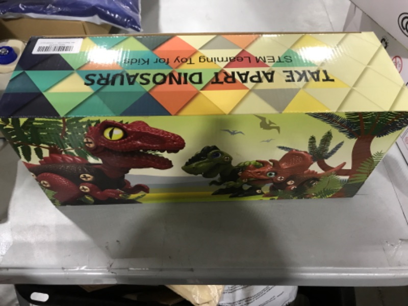 Photo 2 of 3 Pcs Take Apart Dinosaur Toys for 3 4 5 6 7 Year Old Boys Birthday Gifts with Dinosaur Eggs, Kids STEM Toys Dinosaur Toys for Kids 3-5 5-7 with Electric Drill