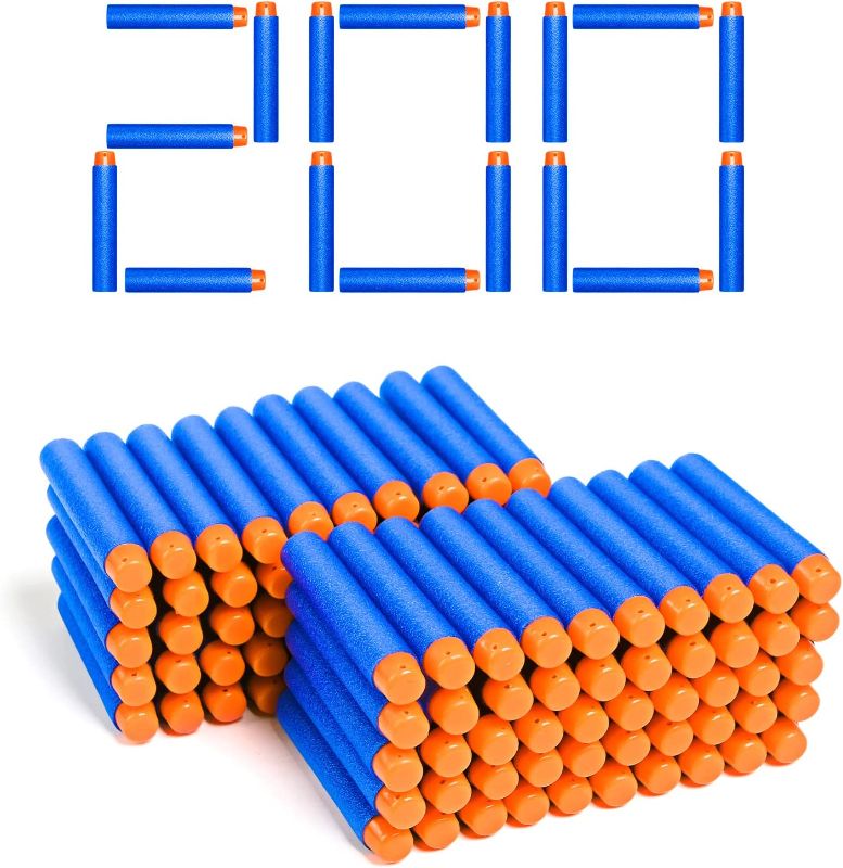 Photo 1 of 200 Nerf N Strike Blaster Compatible Dart Bullets, Compatible with All Elite 2.0 Series Blasters Blue
