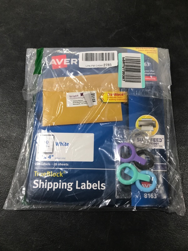 Photo 1 of shipping labels 