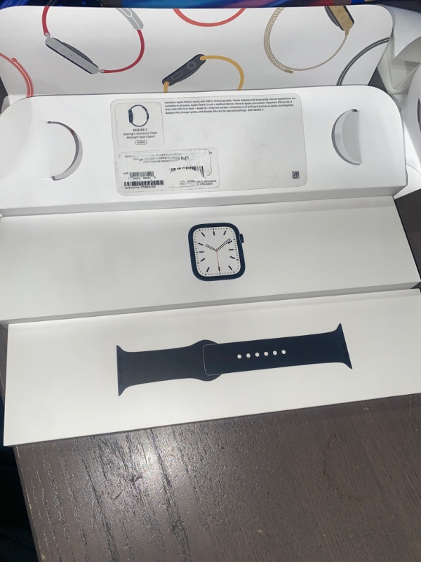 Photo 9 of Apple Watch Series 7 [GPS 41mm] Smart Watch w/ Midnight Aluminum Case with Midnight Sport Band. Fitness Tracker, Blood Oxygen & ECG Apps, Always-On Retina Display, Water Resistant GPS 41mm Midnight Aluminum Case with Midnight Sport Band