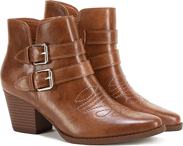 Photo 1 of PiePieBuy Womens Side Zipper Ankle Boots Chunky Stacked Low Heel V Cut Out Pointed Toe Booties size 9.5
