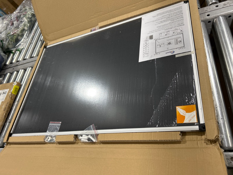 Photo 2 of XBoard Magnetic Chalkboard Blackboard 36 x 24, Chalk Board/Black Board with 2 Magnets, Black Aluminium Frame 36" x 24" Black