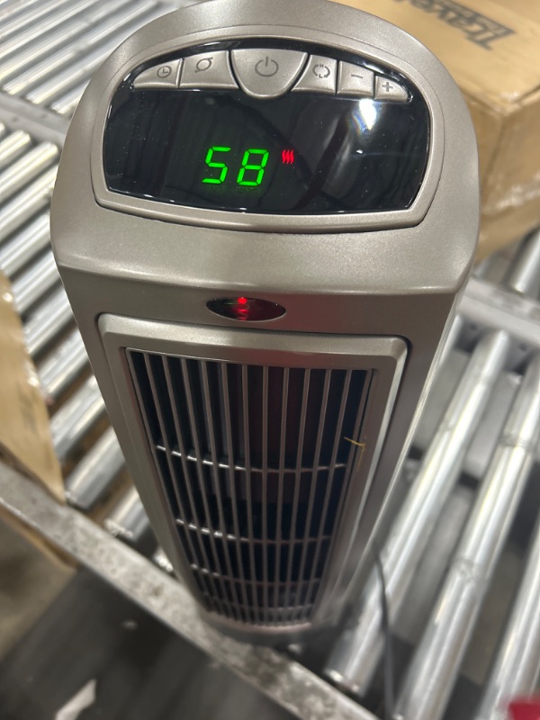 Photo 3 of Lasko 1500W Digital Ceramic Space Heater with Remote, 755320, Silver