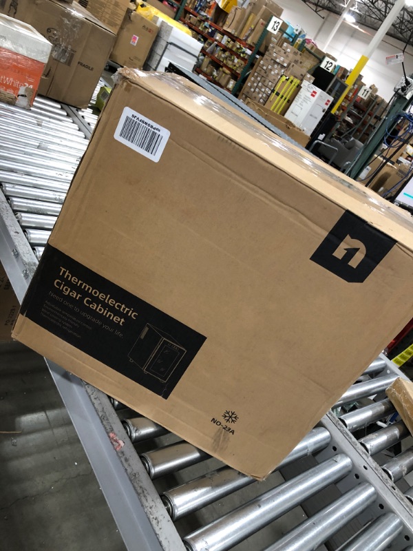 Photo 1 of NEEDONE Electronic 23L Cooler Humidor,150 Counts Capacity, with Spanish Cedar Wood Shelves Upgraded Version with Digital Hygrometer Displays, Gift for Men 23L Cooling