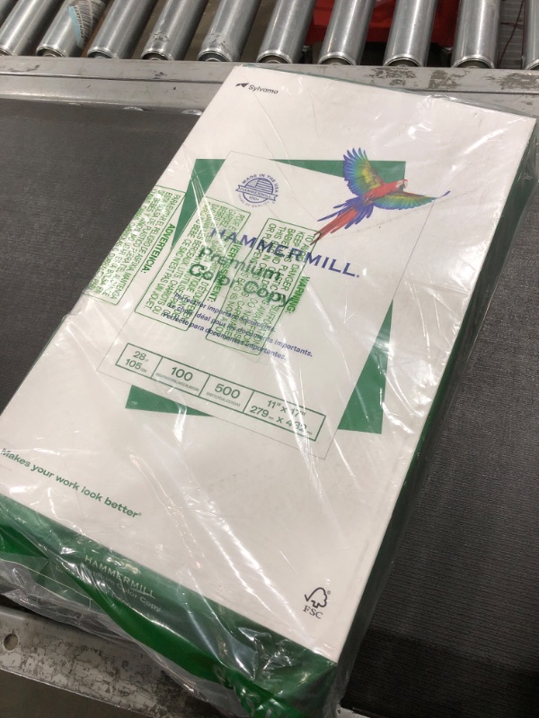 Photo 1 of Hammermill Printer Paper, Premium Color 28 lb Copy Paper, 11 x 17 - 1 Ream (500 Sheets) - 100 Bright, Made in the USA, 102541R Ledger (11x17) 1 Ream | 500 Sheets