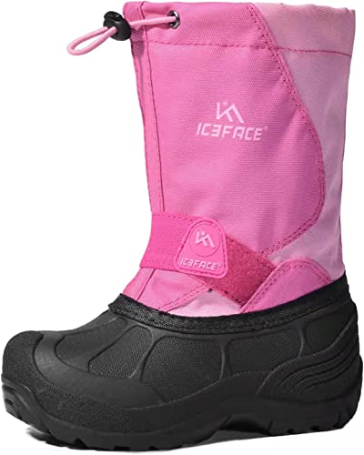 Photo 1 of GEMYSE Kids Snow Boots Boys Girls Little Kid/Big Kid Insulated Winter Waterproof Snow Boots size 2