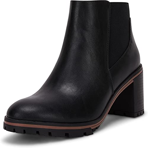 Photo 1 of Coutgo Women's size 9 Platform Lug Sole Ankle Booties Chunky Block Heel Zipper Round Toe Chelsea Dress Fall Winter Boots Shoes 