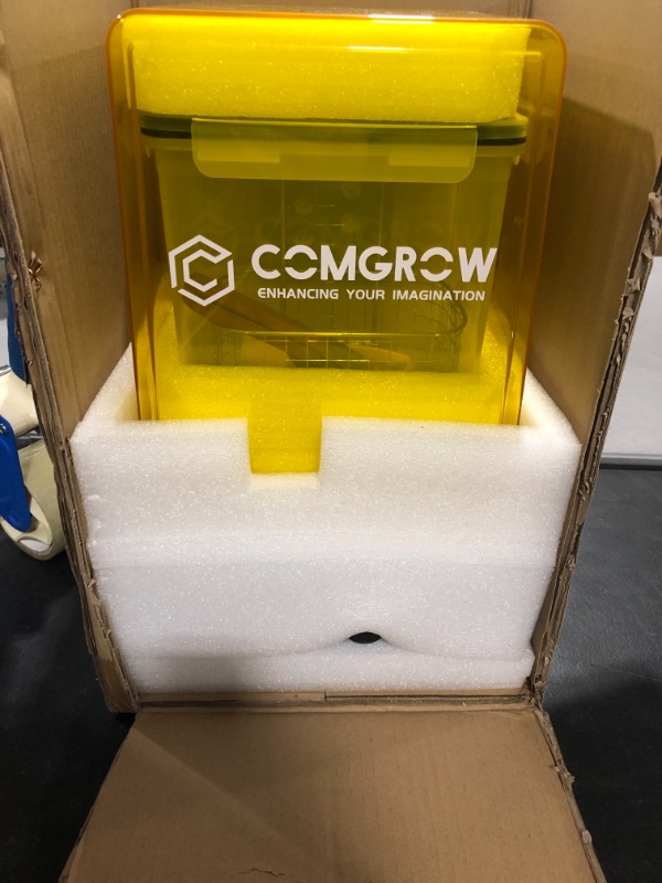 Photo 1 of COMGROW Wash and Cure Station with Large Wash Size 6.9x4.9x6.5in and Cure Size 7.1x7.9in, Washing and Curing Station for ELEGOO Mars Series ANYCUBIC Photon Series LCD/SLA/DLP Resin 3D Printer Models