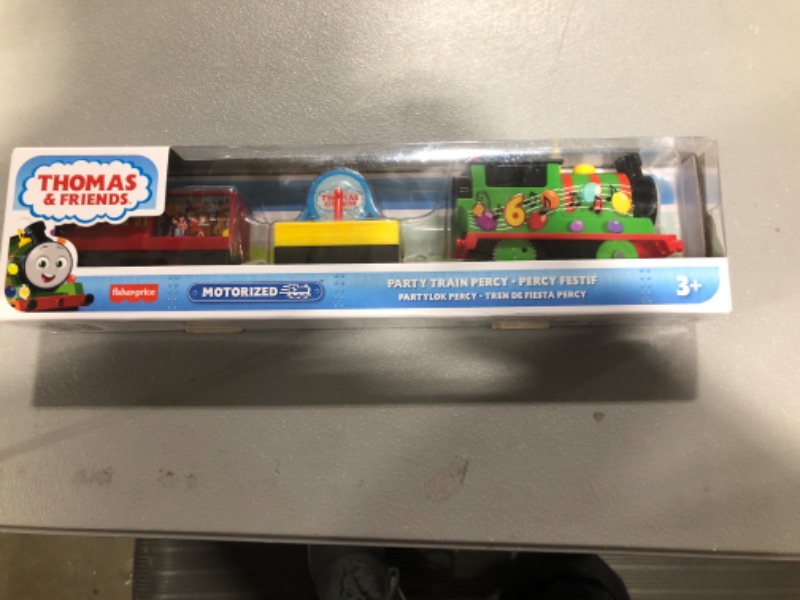 Photo 2 of Thomas & Friends Party Train Percy Motorized Battery-Powered Toy Train Engine for Preschool Kids Ages 3 Years and Older Percy AEG