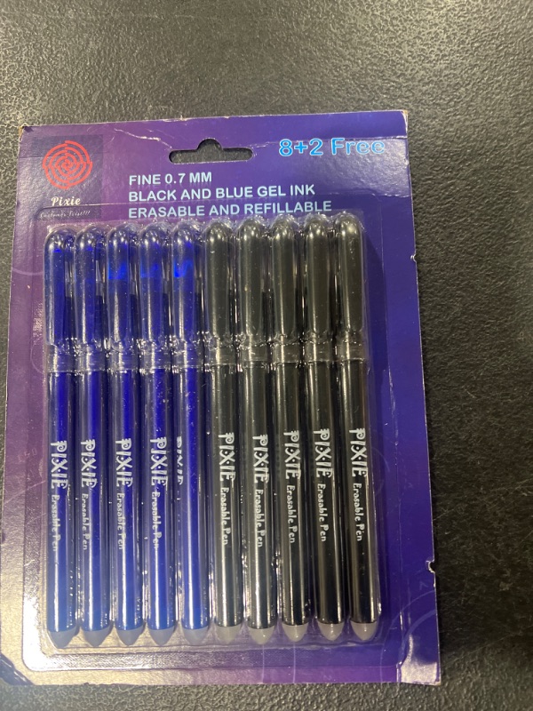 Photo 2 of Erasable Gel Ink Blue/Black ballpoint Pen - PIXIE - GOLD Class - Classic - 10 Pens - 