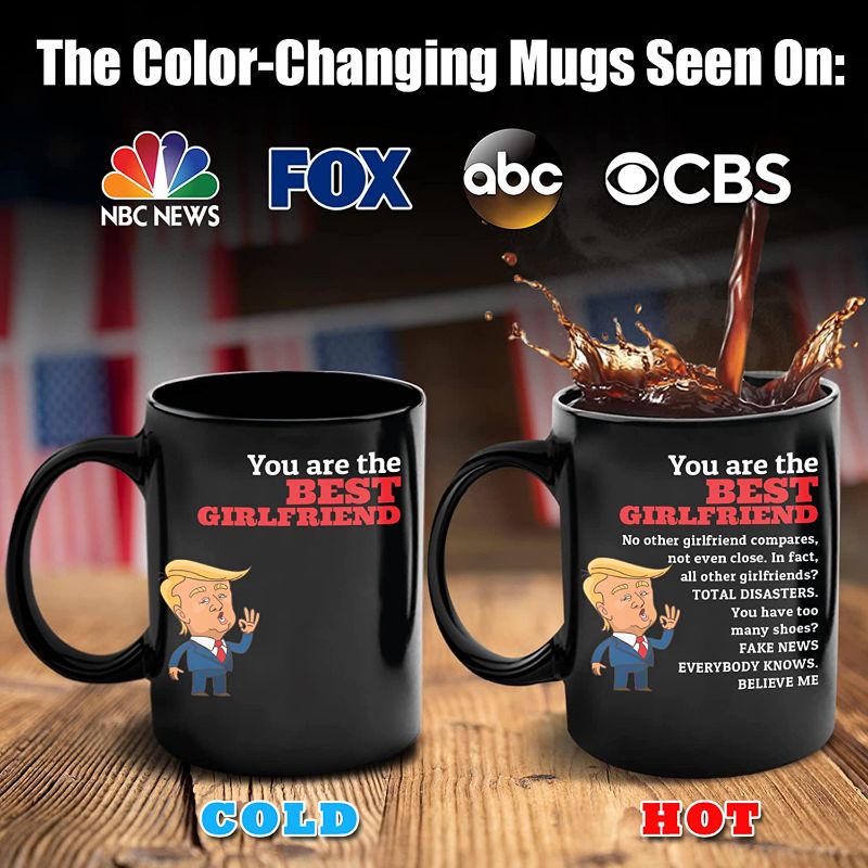 Photo 1 of 12oz Funny Color-Changing Trump Coffee Mug - Top 2024 MAGA Merchandise - Best Gifts for Girlfriend & Unique Gift for Her - Birthday Gifts For Girlfriend or Women Who Have Everything - Present Ideas
