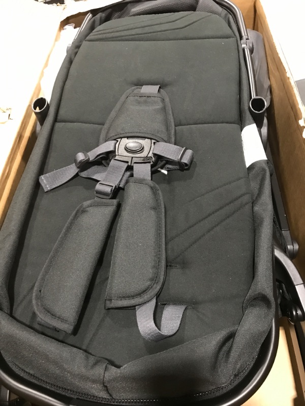 Photo 2 of Mompush Meteor 2 Baby Stroller 2-in-1 with Bassinet Mode - Compatible with Major Infant Car Seat, Adapter Included - Stable Bassinet Stroller Combo, Full-Size Baby Strollers for Family Outings Black