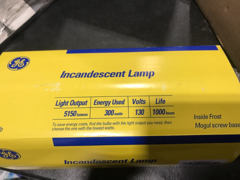 Photo 3 of GE Incandescent Light Bulbs, 300 Watt, Mogul Base (1 Pack)