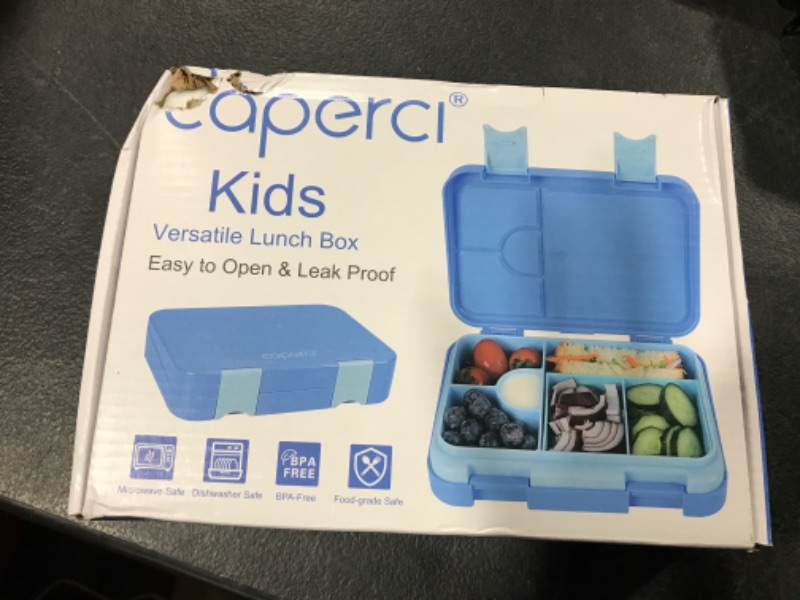 Photo 2 of  Bento Lunch Box for Kids - Leakproof 6 Compartments Bento Kids Lunch Box - Ideal for Ages 3 to 7 Kids, BPA-Free, Dishwasher Safe--MINOR BOX DAMAGE 
