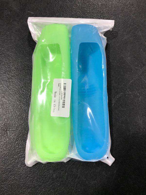 Photo 2 of 2Pack Silicone Protective Case for LG AN-MR600 / LG AN-MR650 / LG AN-MR18BA / AN-MR19BA Magic Remote Control [Anti-Lost] Anti Slip Remote Case Cover Skin Holder Sleeve Protector-Glow Blue+Glow Green