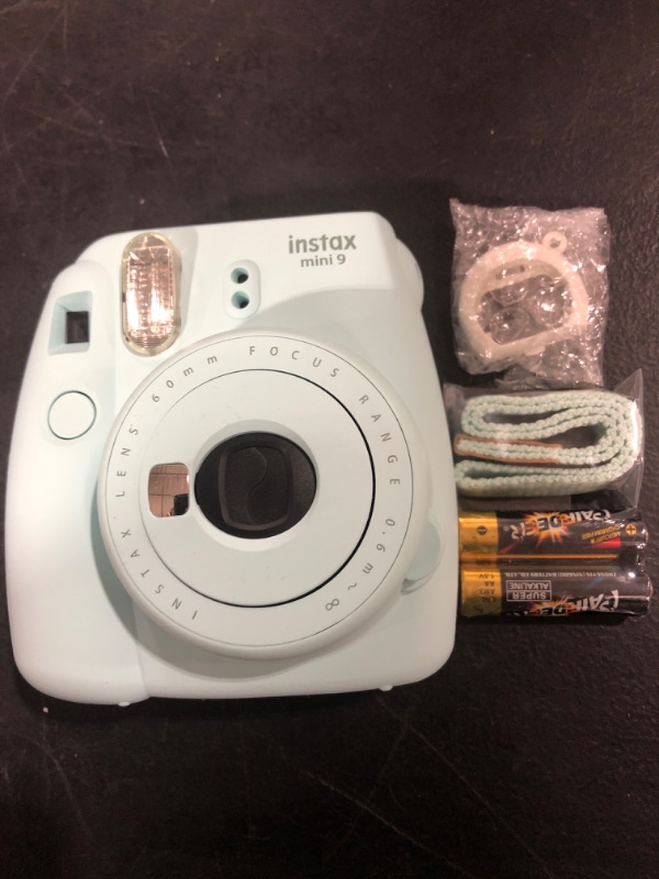 Photo 2 of Fujifilm Instax Mini 9 Instant Camera - Ice Blue, 2.7x4.7x4.6 (Instax Mini 9 - Ice Blue) Ice Blue Base