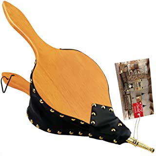 Photo 1 of  Fireplace Bellows Indoor 19"x 8" Large Wood Fire Blower with Hanging Strap, Long Handle, Metal Nozzle, Great Tool for Fireplace, Fire Pit, Wood Stove, BBQ, Outdoor Camping

