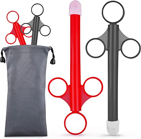 Photo 1 of [2 Pack+Storage Bag]lube applicator for Women,Men,Precision Female Lubricant Tube applicator with [10ml Precision Markings][Easy use/Clean][Reusable][Silicone][no Disposable] 