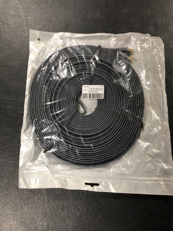 Photo 1 of Cat 7 Ethernet Cable 75 ft, Hymeca Nylon Braided Flat Cat 7 Cable Xbox PS4 Network Cable Shielded - Solid Flat Internet Network Computer Patch Cord Slim Cat7 High Speed LAN Wire with Rj45 Connectors 75ft