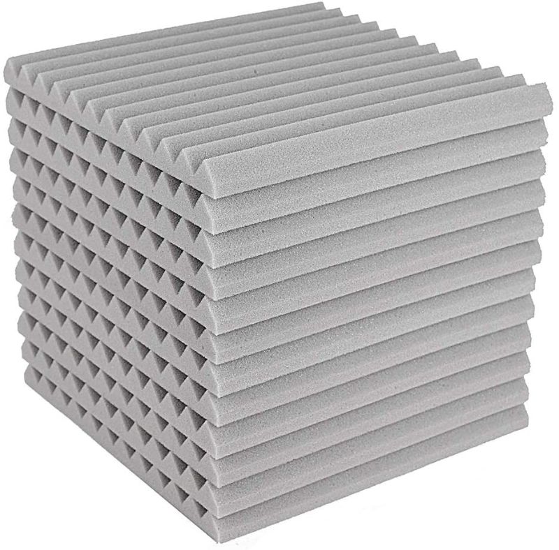 Photo 1 of 12 Pack Acoustic Panels Studio Foam Wedges 1" X 12" X 12"Sound-proofing,Sound Absorption (Grey)
