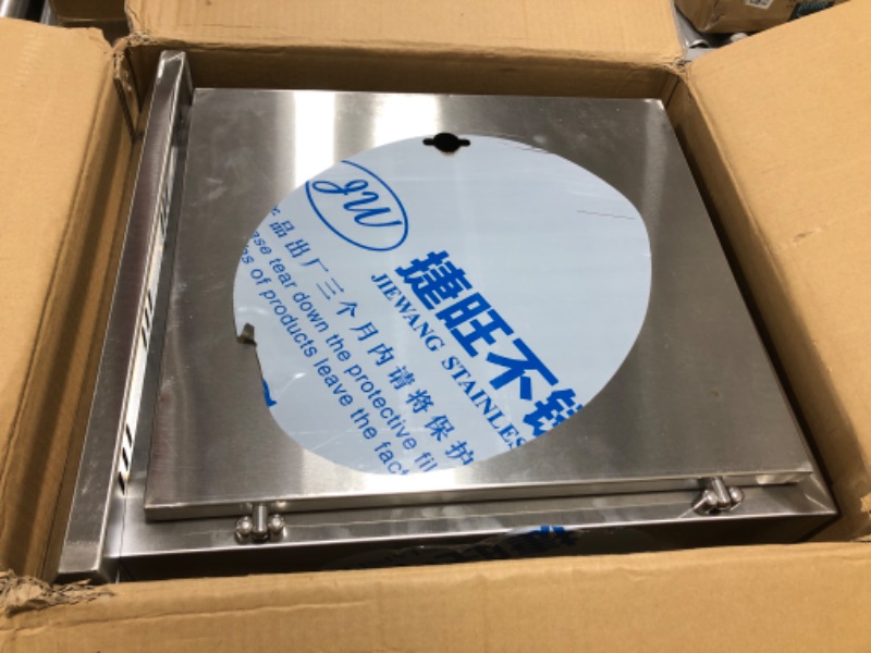 Photo 1 of 304 Stainless Steel Electrical Box 20'' x 16'' x 8'' Outdoor Electrical Enclosure Box 20" H x 16" W x 8" D with Mounting Plate Weatherproof Anti-Rust and Anti-Corrosion