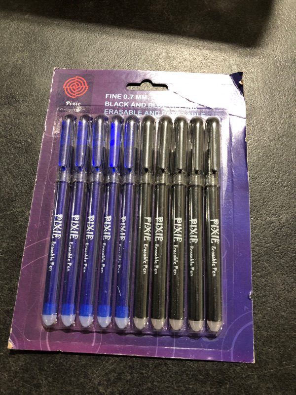 Photo 2 of Erasable Gel Ink Blue/Black ballpoint Pen - PIXIE - GOLD Class - Classic - 10 Pens - NOT FOR PROFIT