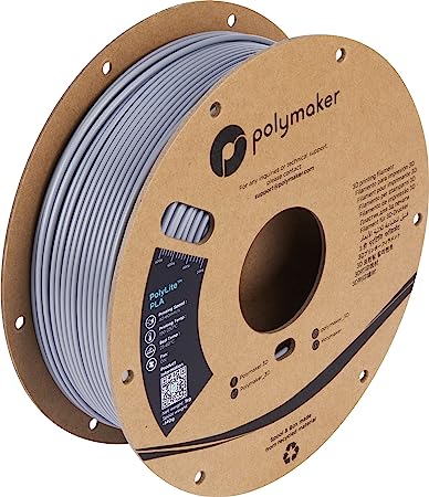 Photo 1 of 2.85mm(3mm) PLA Filament 2.85mm, 1kg High Rigidity Grey PLA 2.85 Cardboard Spool - Polymaker PolyLite PLA 3D Printer Filament, Print with Most 3D Printers Using 3D Filament