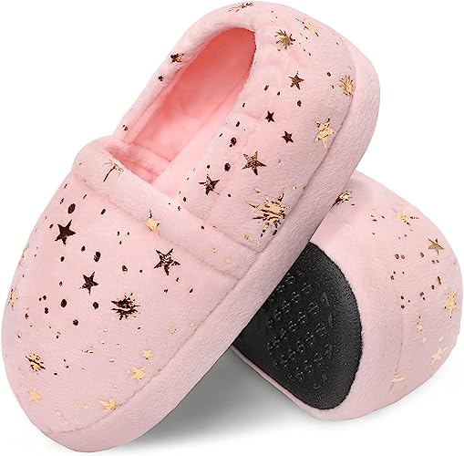 Photo 1 of Bigwow Kids Slippers for Girls Toddler Elastic Heel House Shoes Cozy Memory Foam Slippers Boys Indoor Outdoor  SIZE 2-3