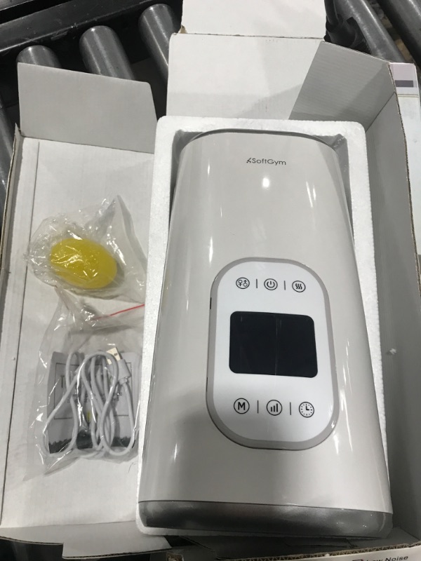 Photo 2 of Cordless Electric Hand Massager Machine with Heat - Compression Air Pressure Point Therapy Massager for Muscle Soreness, Carpal Tunnel, Pain Relief & Hand, Wrist, Palm and Finger Massager (White)