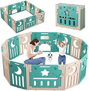 Photo 1 of Baby Playpen, Dripex Upgrade Foldable Kids Activity Centre Safety Play Yard Home Indoor Outdoor Baby Fence Play Pen
