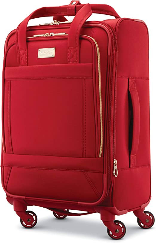 Photo 1 of American Tourister Belle Voyage Softside Luggage with Spinner Wheels, Red, Carry-On 21-Inch
