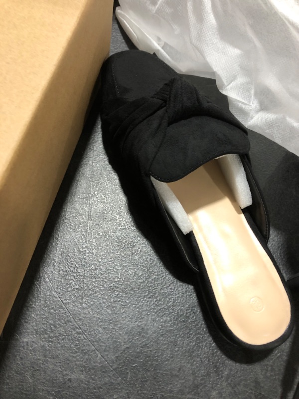 Photo 1 of black slippers size 6 1/2