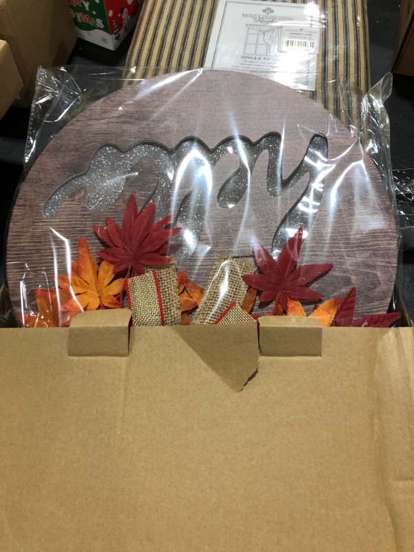 Photo 1 of [ Lighted & Timer ] Thanksgiving Fall Wreath for Front Door Decor Hello Sign Maple Leaves Battery Operated Wooden Hanging Sign Autumn Harvest Thanksgiving Indoor Outdoor Wall Home Decorations