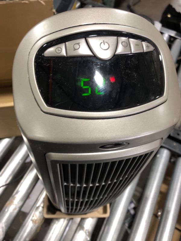 Photo 1 of Lasko 1500W Digital Ceramic Space Heater with Remote, 755320, Silver